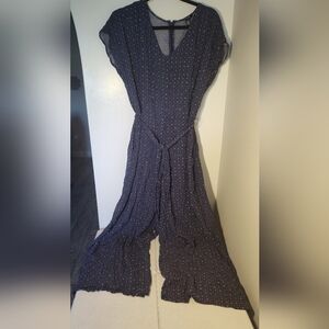 Chaps Elegant Navy Jumpsuit Size 16 #617